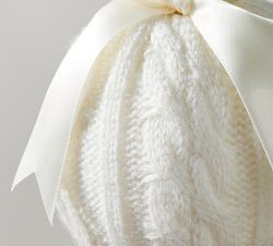 White Fabric Sphere Ornament