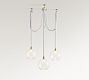 Marina Swing Rope Linear 3-Globe Chandelier (24&quot;)