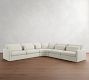 Westwood Slim Arm Deep Seat Slipcovered 5-Piece Curved Wedge Sectional (153&quot;)