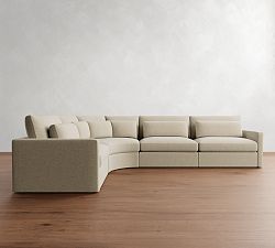 Westwood Slim Arm Deep Seat 4-Piece Curved Wedge Sectional (153&quot;)