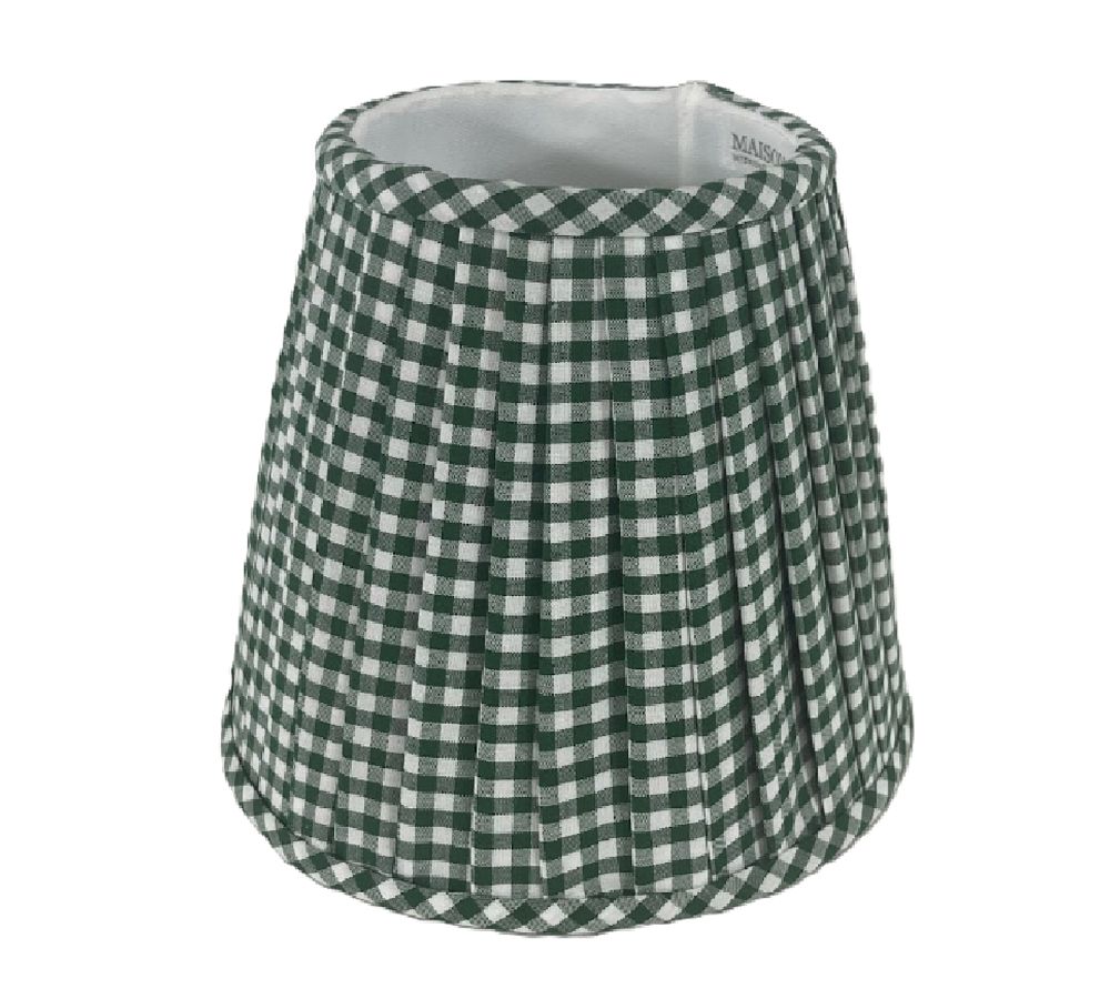 Maison Maison Portable Lamp Gingham Shades Green
