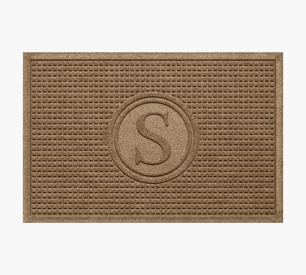 WaterHog Squares Monogram Doormat (T)