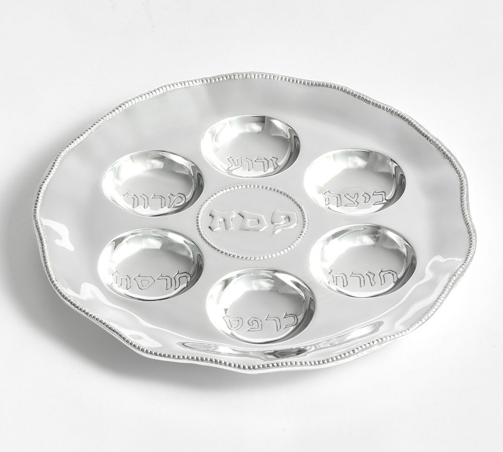 Judaica Silver Seder Plate | Pottery Barn