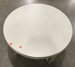Open Box: Indio Wood Round Coffee Table w/ Concrete Top - Gray