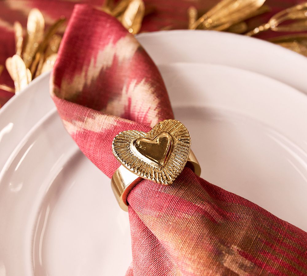 Heart Icon Napkin Rings - Set of 4
