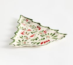 Holiday Puebla Tree Serving Platter