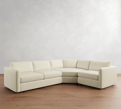 Carmel Slim Arm 3-Piece Wedge Sectional (120&quot;&ndash;126&quot;)
