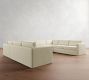 Carmel Slim Arm Slipcovered U-Shaped Sectional (144&quot;)