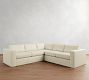 Carmel Wide Arm Slipcovered 3-Piece L-Shaped Sectional (113&quot;)