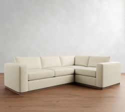 Carmel Wide Arm Wood Base 3-Piece Sectional (113")