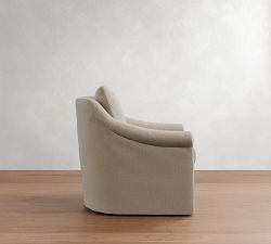 Ayden Roll Arm Slipcovered Swivel Glider