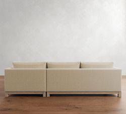 Jake Tufted Seadrift Wood Base Chaise Sectional (110"&ndash;120")