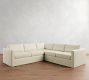 Carmel Slim Arm Slipcovered 3-Piece L-Shaped Sectional (110&quot;)