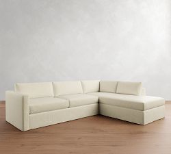 Carmel Slim Arm Slipcovered Return Bumper Sectional (110"&ndash;122")