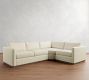 Carmel Slim Arm Wood Base 3-Piece Wedge Sectional (120&quot;)