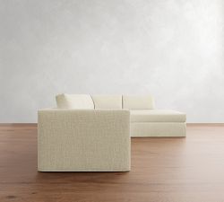 Carmel Slim Arm Slipcovered Return Bumper Sectional (110"&ndash;122")