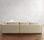 Carmel Slim Arm Wood Base 3-Piece L-Shaped Wedge Sectional (120&quot;)