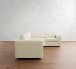 Carmel Wide Arm 3-Piece Wedge Sectional (120&quot;&ndash;129&quot;)