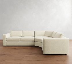 Carmel Wide Arm 3-Piece Wedge Sectional (120&quot;&ndash;129&quot;)