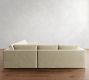 Carmel Wide Arm Slipcovered 3-Piece L-Shaped Wedge Sectional (123&quot;&ndash;129&quot;)