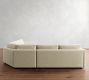 Carmel Slim Arm 3-Piece L-Shaped Wedge Sectional (120&quot;&ndash;126&quot;)