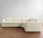 Carmel Slim Arm Wood Base 3-Piece Wedge Sectional (120&quot;)