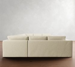 Carmel Wide Arm Slipcovered U-Shaped Sectional (144&quot;)