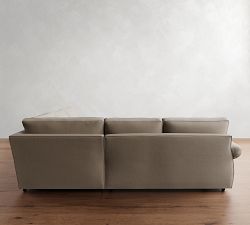 Pearce Roll Arm 3-Piece L-Shaped Wedge Sectional (122&quot;&ndash;130&quot;)