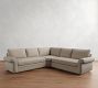Pearce Roll Arm 3-Piece L-Shaped Wedge Sectional (122&quot;&ndash;130&quot;)