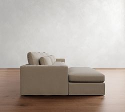 Westwood Square Arm Deep Seat Slipcovered Modular Chaise Sectional (142&quot;)