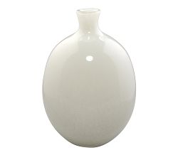 Vivienne White Glass Vases - Set of 2