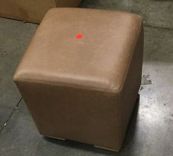 Open Box: Universal Leather Cube - Churchfield Taupe, Seadrift Legs