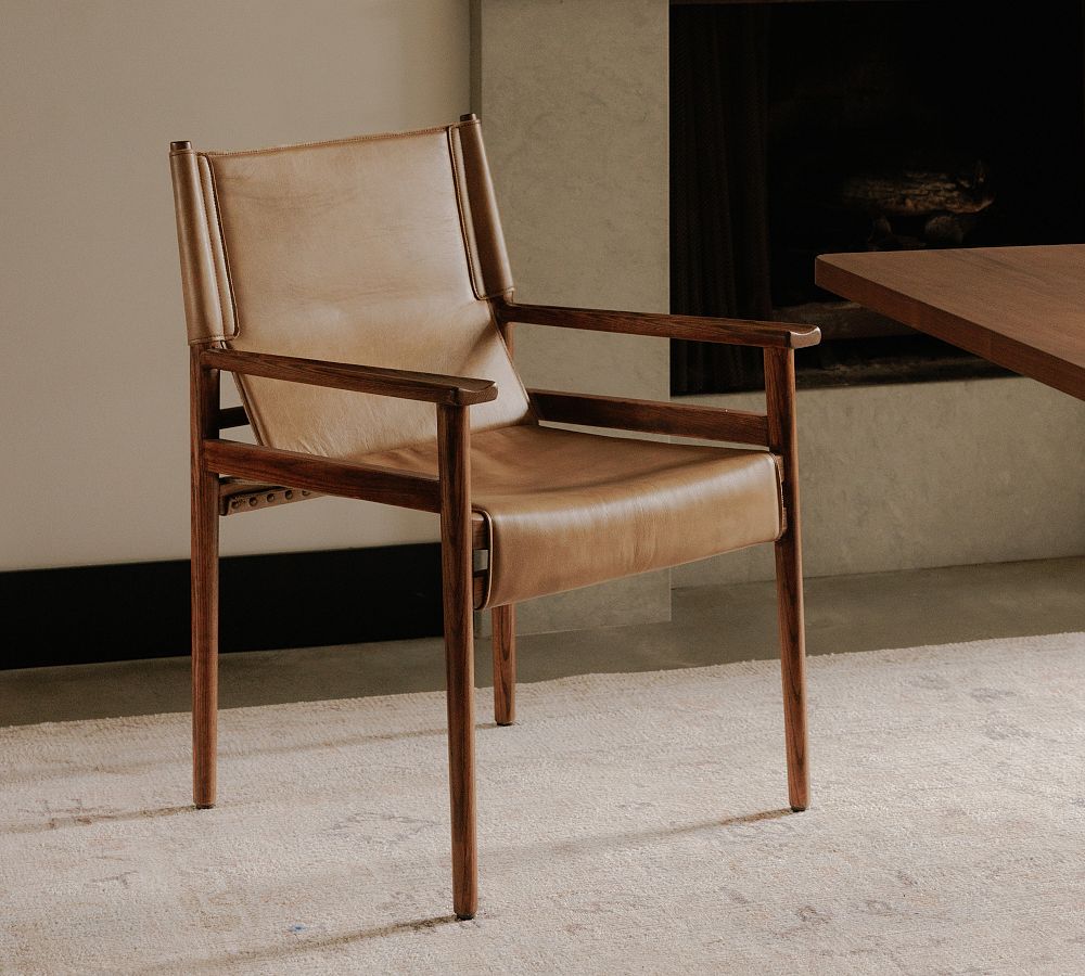 Calvin Leather Dining Armchair