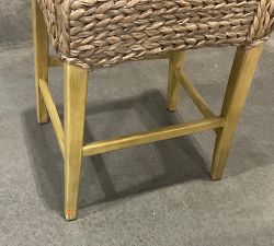 Open Box: Seagrass Barstool, Counter Height - Gray Wash