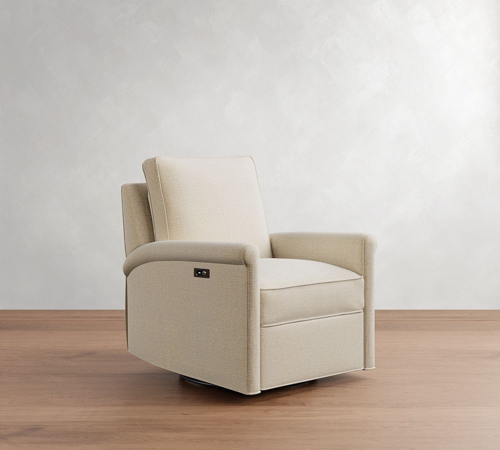 Tyler Roll Arm Manual &amp; Power Swivel Glider Recliner