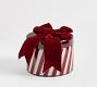 Bow Lidded Candy Stripe Candle - Balsam Fir Vetiver
