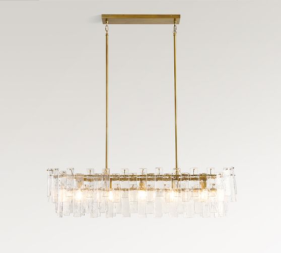 Clarissa Rectangular Crystal Chandelier | Pottery Barn