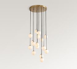Raina Alabaster Multi Globe Chandelier (19&quot;)