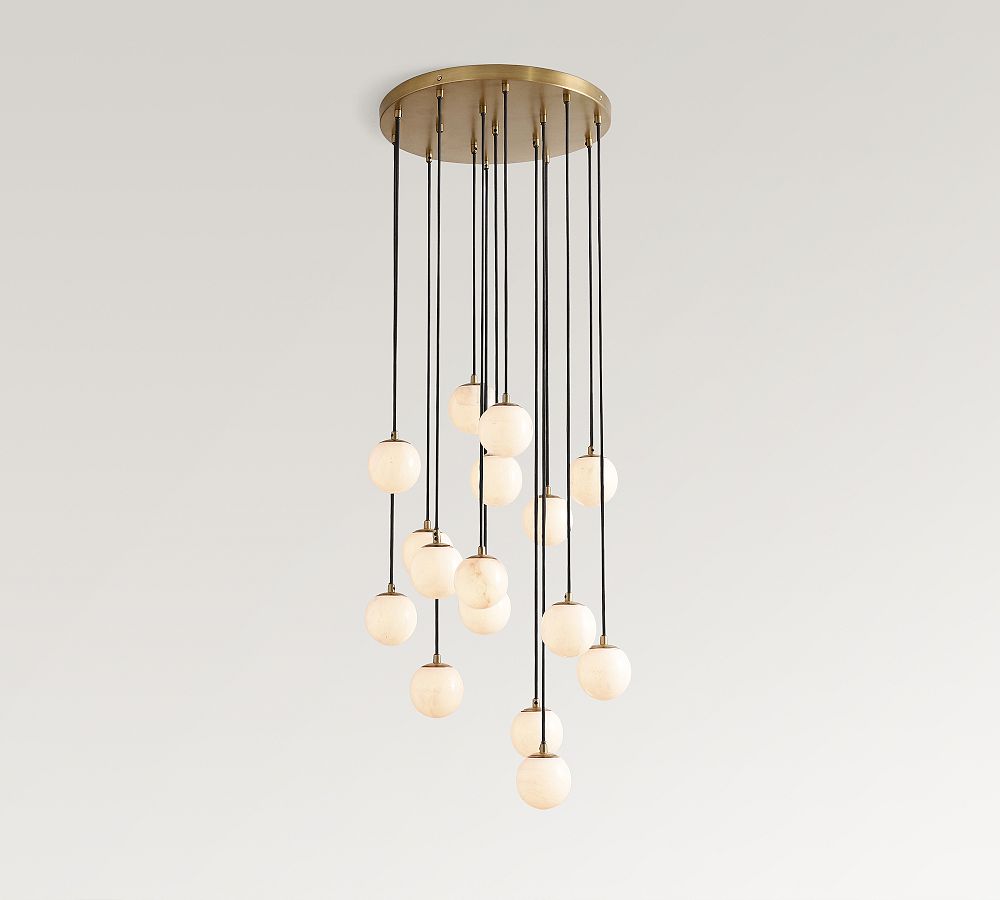 Raina Alabaster Multi Globe Chandelier (19&quot;)