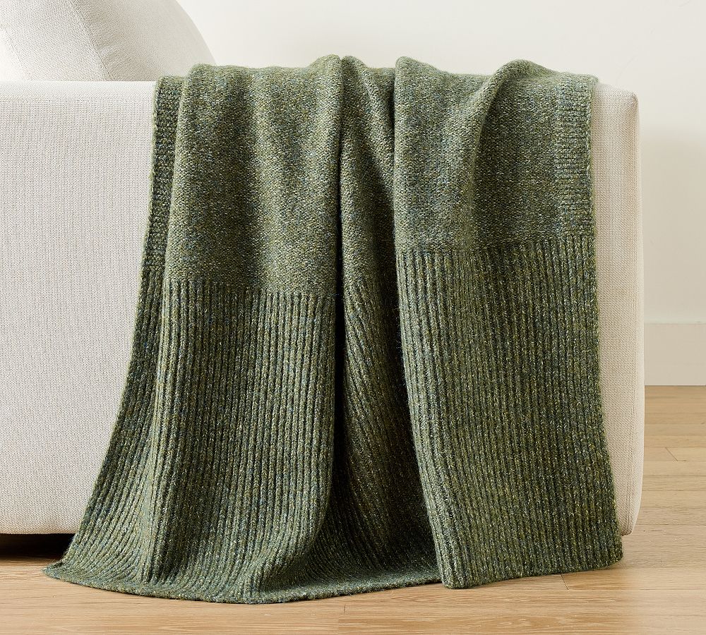Bold Border Knit Throw