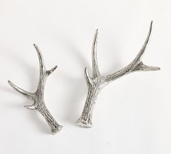 Silver Antler Object - Set of 2