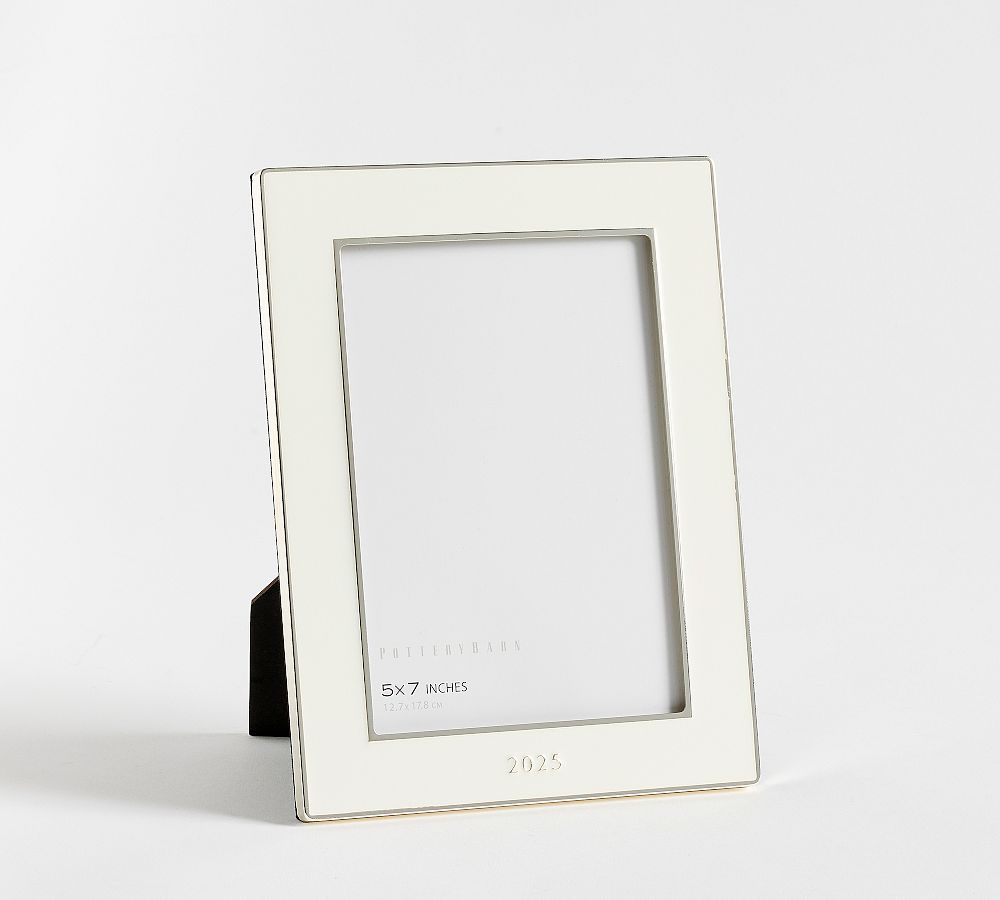 2025 Dated Enamel Frame - White, 5x7