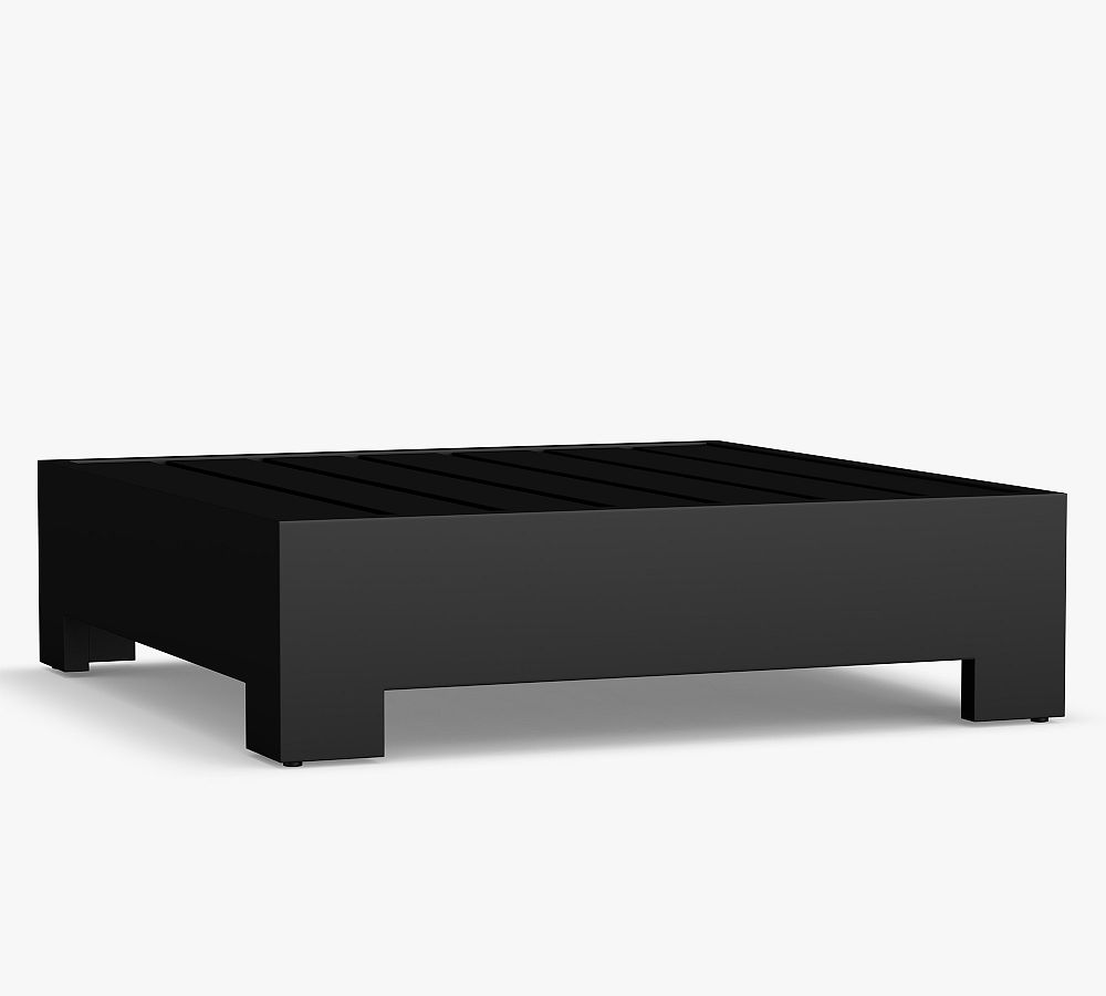 Open Box: Malibu Metal Platform Outdoor Ottoman Frame - Black