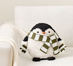 Arthur The Penguin With Scarf Shaped Pillow