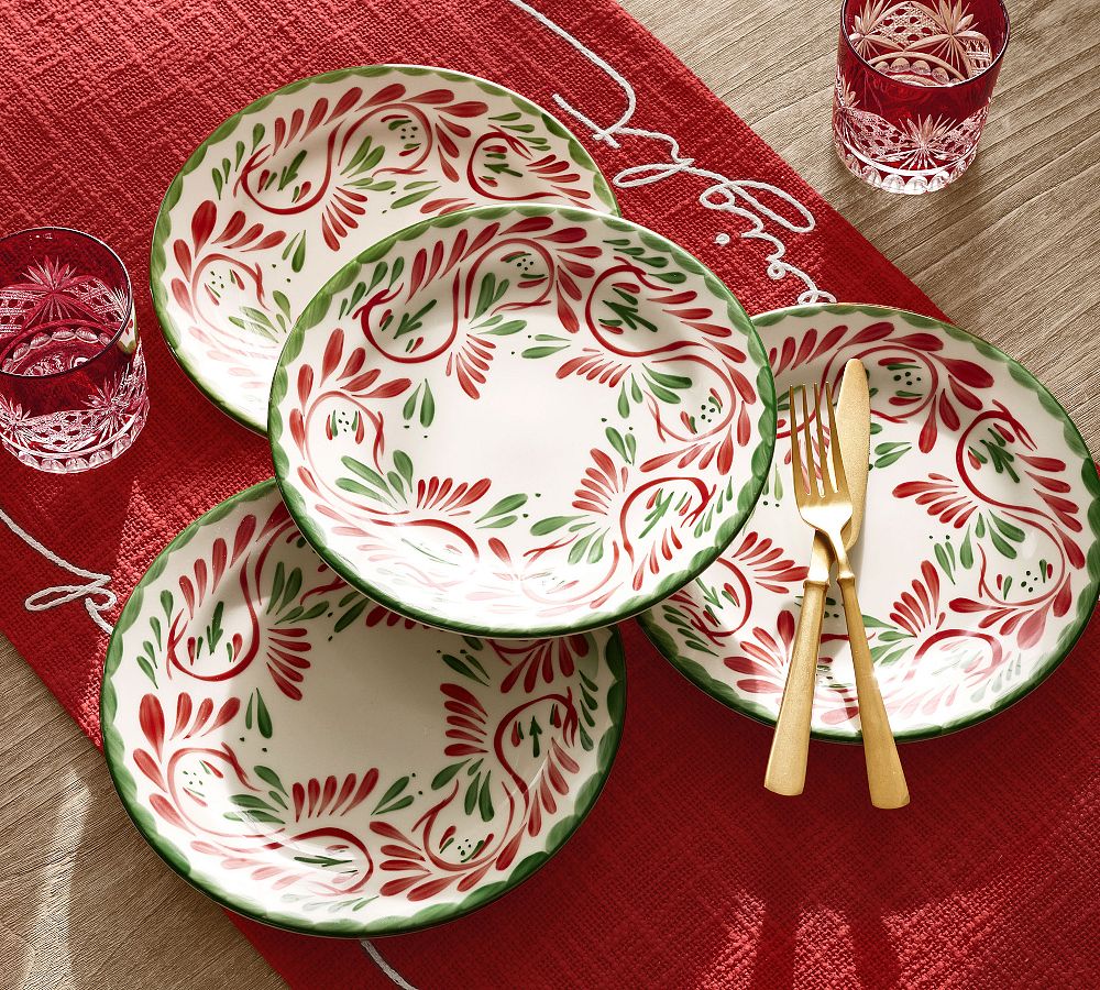 Puebla Porcelain Salad Plates - Set of 4
