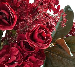 Faux Elevated Red Floral Bundle