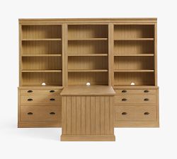 Aubrey Peninsula Desk with Storage (108&quot;)