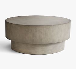 Open Box: Byron Round Coffee Table, 39" - Mason Gray