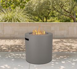 Burrows Steel Round Propane Fire Pit Table with Lid Cover (24&quot;)