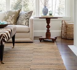 Erin Gates By Momeni Crescent Broken Striped Jute Rug